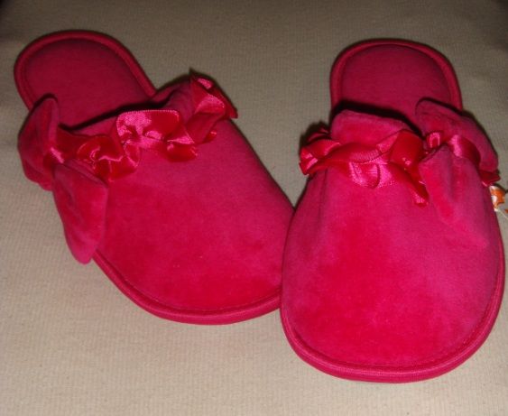 chinelo de veludo pink